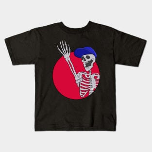 Hey Friends Cool and Funny Skeleton Kids T-Shirt